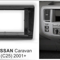 9 inch Car Fascia Radio Panel for Nissan Caravan (E25) 2001+. Audio Dash Kit Install Facia Console Bezel Adapter 9inch Plate