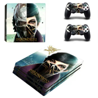 Dishonored 2 Decal PS4 Pro Skin Sticker For Sony PlayStation 4 Console and Controllers PS4 Pro Skin Stickers Vinyl
