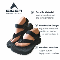 Eiger1989 Sandal Jepit Gunung Original Promo Hitam Outdoor - Bahan Tahan Lama, Desain Nyaman, Tracti