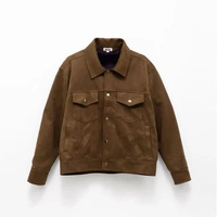 STUCCO| Luther Trucker Jacket Premium Suede | Maroon CARAMEL XL