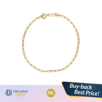 UBS Gold - Gelang Emas Paperlina - 8k - Ugho000020k 17cm-Yellow Gold