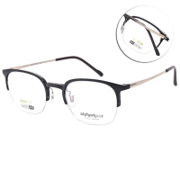 【Alphameer】Slim系列 眉型半框光學眼鏡(黑#AM3632 C12)