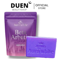 สบู่เผือก ก้อนใหญ่ 200g  Again aura white beta arbutin สบู่ฟอกผิวกาย ผิวกระจ่างใส กลิ่นหอม ลดกลิ่นตั