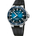 ORIS 豪利時 Aquis Calibre 400 潛水機械腕錶 43.5mm 藍色橡膠表帶 五日鍊日期顯示 防水300M