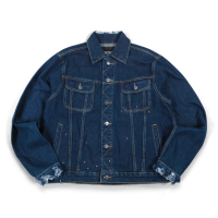 Denim Jacket Marriza Distressed Indigo Thanksinsomnia
