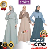 Gamis ETHICA Ayumi 548 Original / Baju Gamis ETHICA Terbaru 2025 / Gamis Modern / Gamis Simple Elega