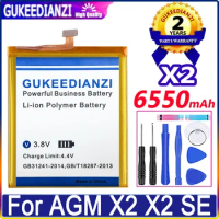 X 2 6550mAh Battery For AGM X2 X2 SE Batteries + free tools