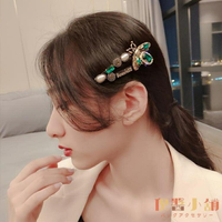 髮夾復古重工蜜蜂少女劉海邊夾bb發卡頭飾發夾頂夾【倪醬小鋪】