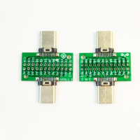 1 pcs Type-C USB 3.2 Male To Male Test Board 24Pin Pitch 2.0 Adapter Board To extend PD Fast Charge WP-037