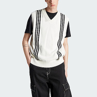 Adidas Hack Knt Vest [IM4574] 男 針織 背心 亞洲版 運動 休閒 V領 棉質 毛衣 白黑