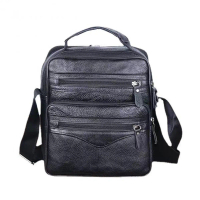 First Layer Cowhide Beg Sling Bisnes Komuter Asli Tahan Air Crossbody Saiz Besar File A4 12 Inci Kom