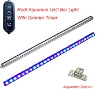 Aquarium Light Lumen Bar Timer Dimmer Blue UV mix Reef Light for supplementary 2ft 3ft 4ft 5ft With Bracket