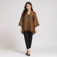 LUIRE Kartini Tafeta Bordir Premium Outer Wanita Elegan Kebaya Modern Floral Mewah