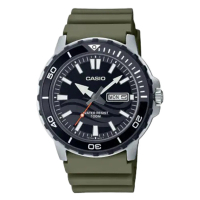 【CASIO 卡西歐】指針錶 運動潛水錶 膠質錶帶 防水100米 日期顯示 MTD-125(MTD-125-3A)