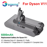 6000mAh SV14 Battery 25.2V Lithium Li-ion Vacuum Cleaner Rechargeable Battery for Dyson V11 Absolute V11 Animal SV15 970145-02