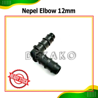 Nepel Elbow 12mm hitam kuat tebal