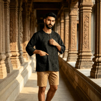 Baju Kurta Batik Lelaki Muslim - Pakaian Harian & Perayaan