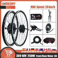 eBIKE 16in-29in 700C Electric Bicycle Conversion Kit 36V 48V 250W Front Rear Hub Motor Wheel For Ebike Conversion Kit