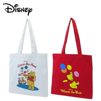 【日本正版】小熊維尼 帆布 肩背提袋 肩背包 手提袋 托特包 維尼 Winnie 迪士尼 Disney