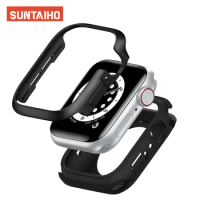 Aluminum Alloy Case for Apple Watch Series 8/7/SE/6/5/4 TPU Bumper + Metal Shockproof Protector for iwatch 41mm 45mm 40mm 44mm