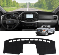 ZZEQYG Dash Cover for Ford F150 2021 2022 2023 2024 Accessories Flannel Dashboard Cover Dash Mat Cen