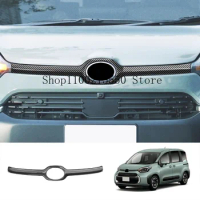 For Toyota Sienta 10 Series 2022 2023 Front Bumper Grille Grill Hood Cover Front Mesh ABS Carbonfiber Trim Exterior Accessories