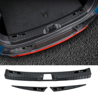 For BYD Atto 3 Yuan Plus 2022 2023 Auto Rear Guard Plate Trunk Bumper Protective Strip metal Accessories
