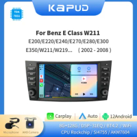 Kapud Android 12 Car Navigation Player Radio GPS For Mercedes Benz E-Class W211 E200 E220 E240 E280 2002-2008 CarPlay AUTO SWC