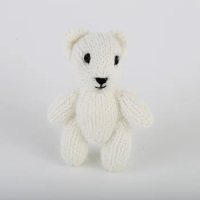 Crochet Bear Toy Newborn Angora Animal Filler Doll Knit Baby Photography Props Teddy Bear Toy