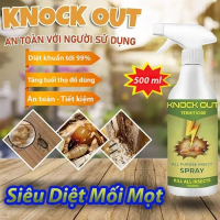 Chai Xịt Mối Mọt Knock Out 500ml Nguồn Gốc Thảo Mộc, Diệt Mối Mọt Gỗ, Tủ Bếp, Sàn gỗ Nhang