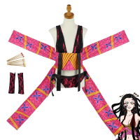 Demon Slayer Cosplay Kimono Full Set Akaza Upper Rank 6 Douma Cosplay Costume Halloween Party Anime 