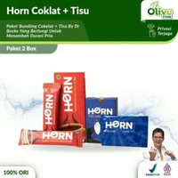 Bundling HORN Tisu Laki 1 Box + HORN Coklat by Dr. Boyke Suplemen Herbal Serbuk Pria 1 Box