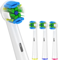 4pcs Replacement Brush Heads for Oral b Braun Floss Action Pro 7000 Pro 1000 Pro 3000 Pro 5000 Vitality Toothbrush Models