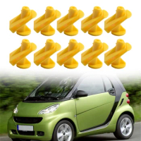 Durable FOR Mercedes-Benz Smart Underbody Fastening Cladding Clips 10 Engine 450 451 Floor Guard K331 Parts Plasti Yellow 10pcs