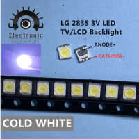 50PCS FOR LG 2835 led Repair 32 LCD TV 55-inch LED backlight beads 3V 1W 3528 2835 cool white light bead1