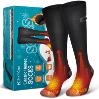 免運 快速出貨 跨境爆品HailiCare電熱襪子 可充電加熱襪子可調溫保暖長筒電熱襪  交換禮物 母親節禮物