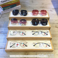 竹木太陽鏡陳列展示道具框架眼鏡展示架實木階梯眼鏡櫥窗裝飾道具 樂樂百貨
