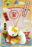 【震撼精品百貨】Hello Kitty 凱蒂貓 KITTY鎖圈-七福神-布袋 震撼日式精品百貨