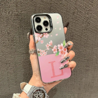 Phù hợp với Apple 16 hoa đào, kiểu chữ L; mẫu mới 15; chống sốc 14; đơn giản 13/12; 16 Pro Max vỏ mà