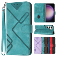 2024 Magnetic Wallet Phone Case for Samsung Galaxy S23 Ultra S23 Plus S22 Ultra S21Ultra S23 S22 S21 S20 S10 S9 S8 Lanyard Flip