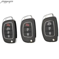 Jingyuqin 3/4 Buttons Remote Key Shell For Hyundai Accent I40 I20 IX35 I45 HB20 SANTA FE HY15 HY18 HYN14 HYN14R TOY40