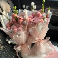 Chenille Flower Bouquet / Fuzzy Wire / Pipe Cleaner / Kawat Bulu