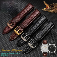 Crocodile Leather Watchband Genuine Leather Watch Strap Men's for Mido Tissot Longines Watch Band 20 22mm Watch Accessories