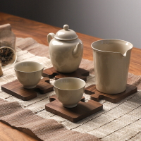 黑胡桃木拼圖杯墊木質防燙鍋墊日式創意網紅隔熱墊馬克杯茶杯杯墊
