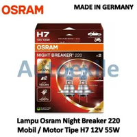 Osram Night Breaker 220 NB220 NBR220 H7 12V 55W +220% Pengganti NightBreaker 200 NB200 NBR200 Made i