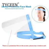 Dental Protective Face Dental Face Shield with 10pcs Detachable Face Shield Anti-Fog Dustproof Replacement Covers Dentist Tools