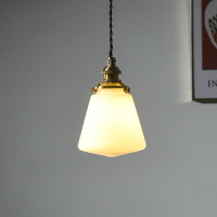 復古黃銅玻璃吊燈北歐餐桌過道走廊服裝吧臺燈家用臥室床頭小吊燈