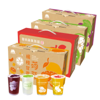 【MOS摩斯漢堡】經典超人氣 蒟蒻禮盒 x4箱 送湯粉隨身包x1包(15杯/箱 葡萄/檸檬/楊枝甘露 果凍 吸凍)