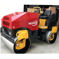 NIVO road roller 1Ton 2Ton 3Ton Gasoline Hydraulic Vibrating Tandem Asphalt paver Compactor as road roller or parts