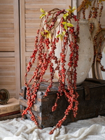 掬涵仿真花紅果檳榔果枝網紅漿果串花藝插花長枝喜慶圣誕節日干花
